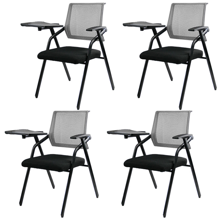 Mesh Mid Back Conference Chair Contemporary Ergonomic Fixed Arms Chair