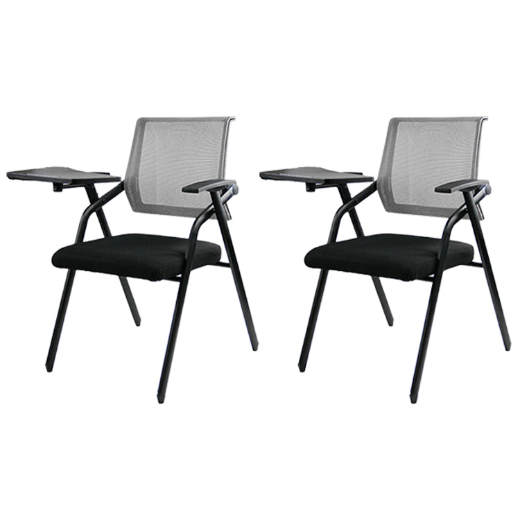 Mesh Mid Back Conference Chair Contemporary Ergonomic Fixed Arms Chair