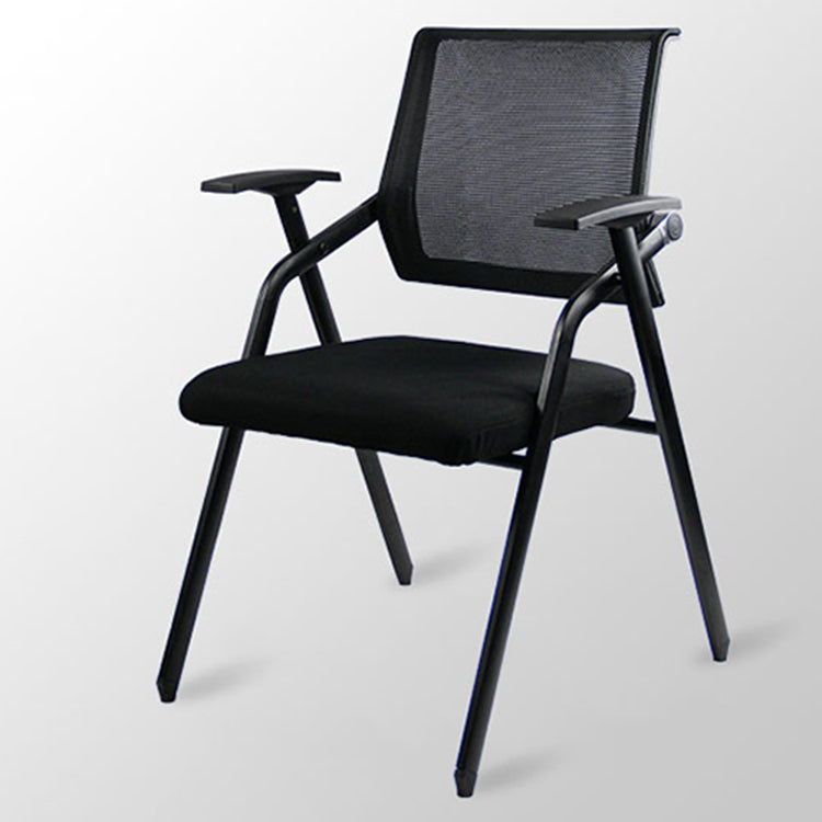 Mesh Mid Back Conference Chair Contemporary Ergonomic Fixed Arms Chair