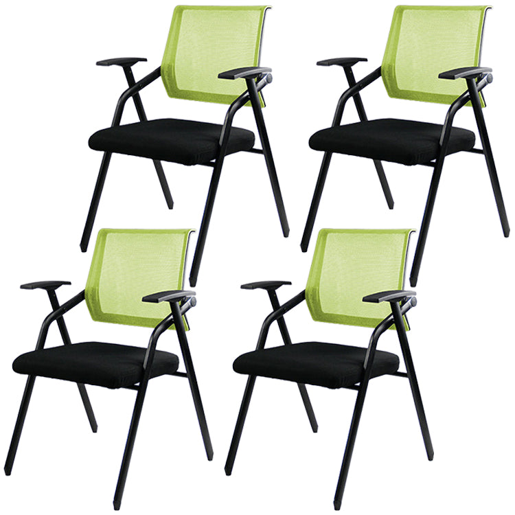 Mesh Mid Back Conference Chair Contemporary Ergonomic Fixed Arms Chair