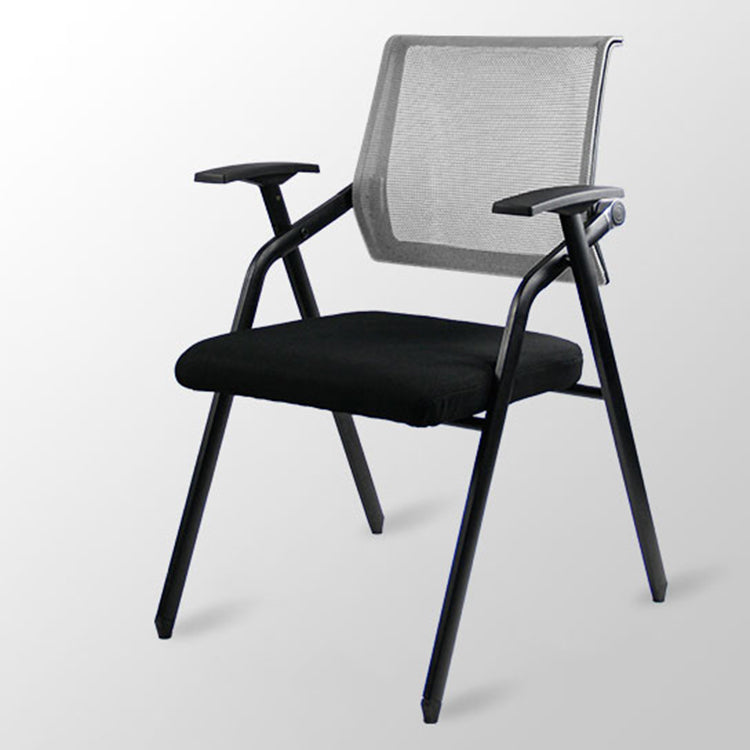 Mesh Mid Back Conference Chair Contemporary Ergonomic Fixed Arms Chair