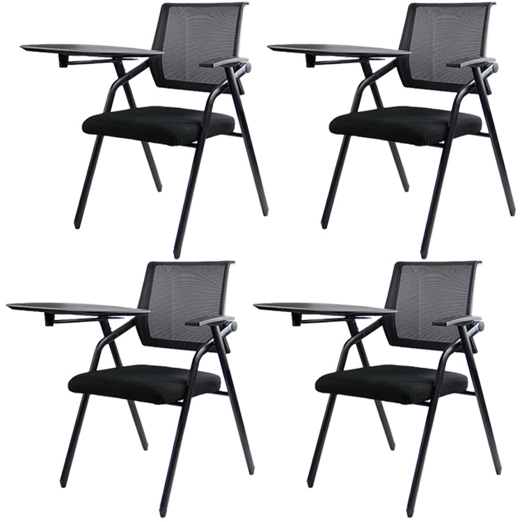 Mesh Mid Back Conference Chair Contemporary Ergonomic Fixed Arms Chair