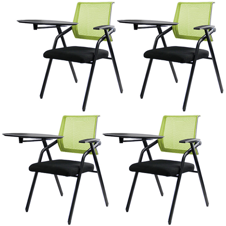 Mesh Mid Back Conference Chair Contemporary Ergonomic Fixed Arms Chair