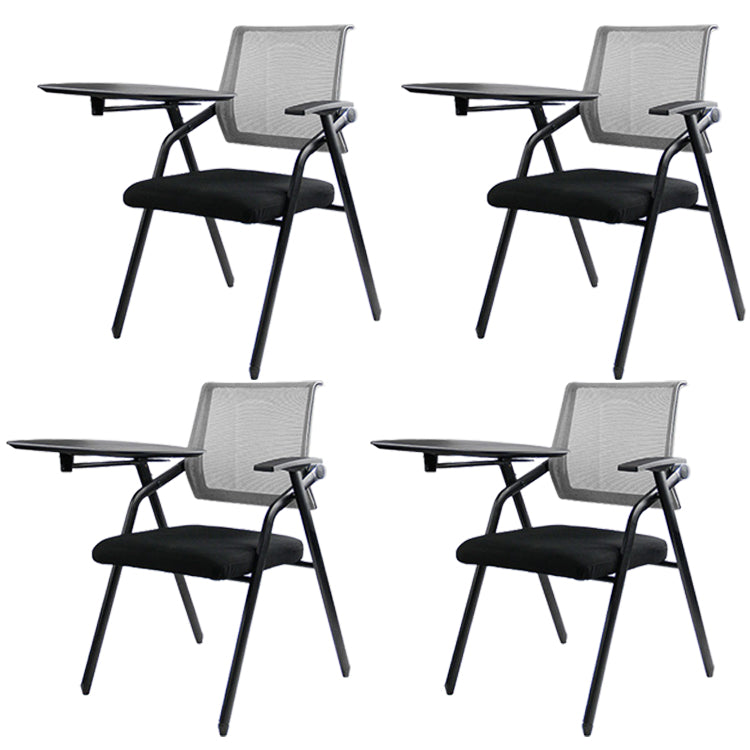 Mesh Mid Back Conference Chair Contemporary Ergonomic Fixed Arms Chair