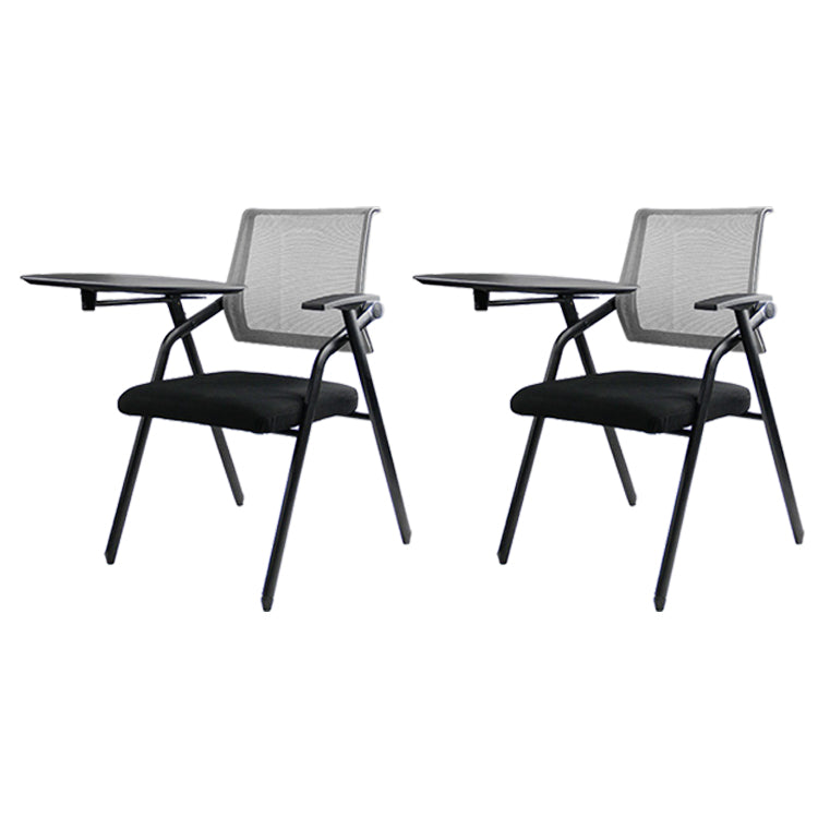 Mesh Mid Back Conference Chair Contemporary Ergonomic Fixed Arms Chair