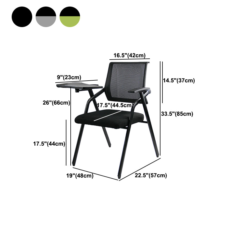 Mesh Mid Back Conference Chair Contemporary Ergonomic Fixed Arms Chair