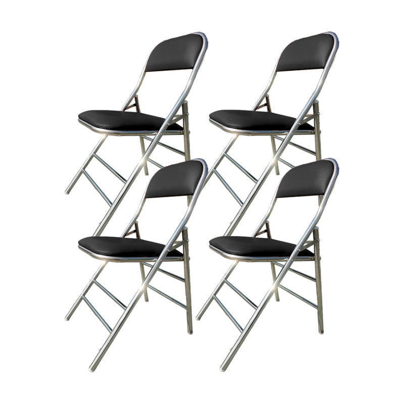 Contemporary Armless Conference Chair Stainless Steel Frame Chair