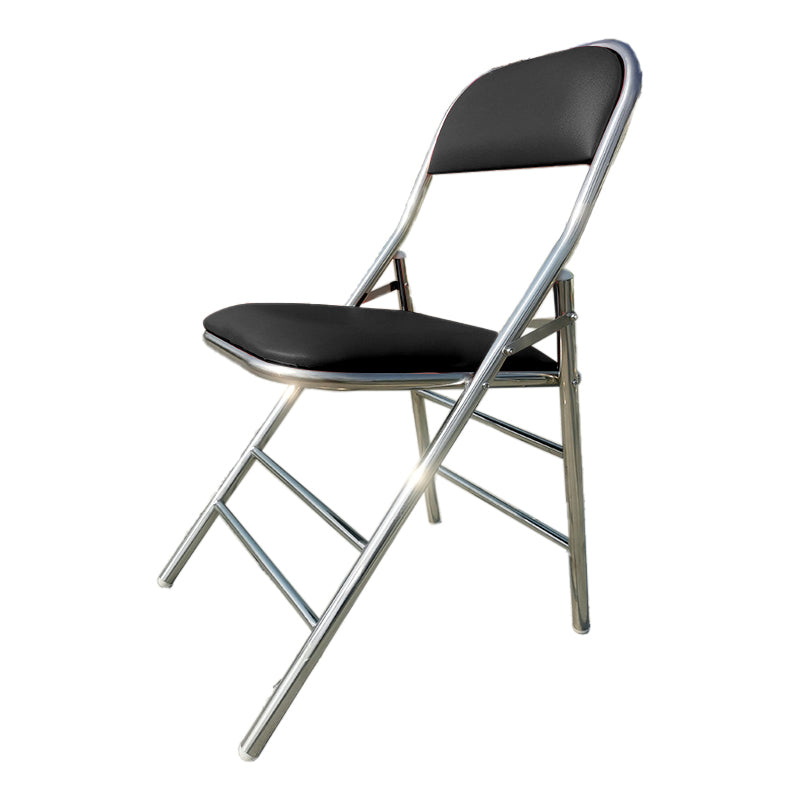 Contemporary Armless Conference Chair Stainless Steel Frame Chair