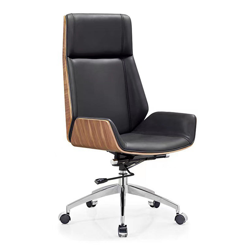 Metal Base Contemporary Armless Desk Chair Ergonomic Mid-Back Office Chair