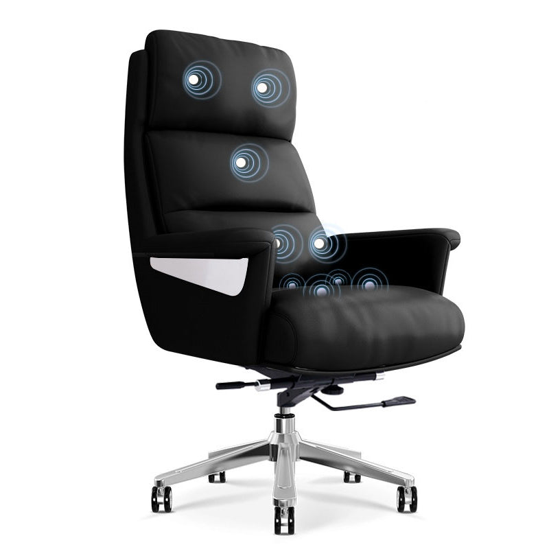 Executive Swivel Chair with Steel Frame Modern Computer Chair with Wheels