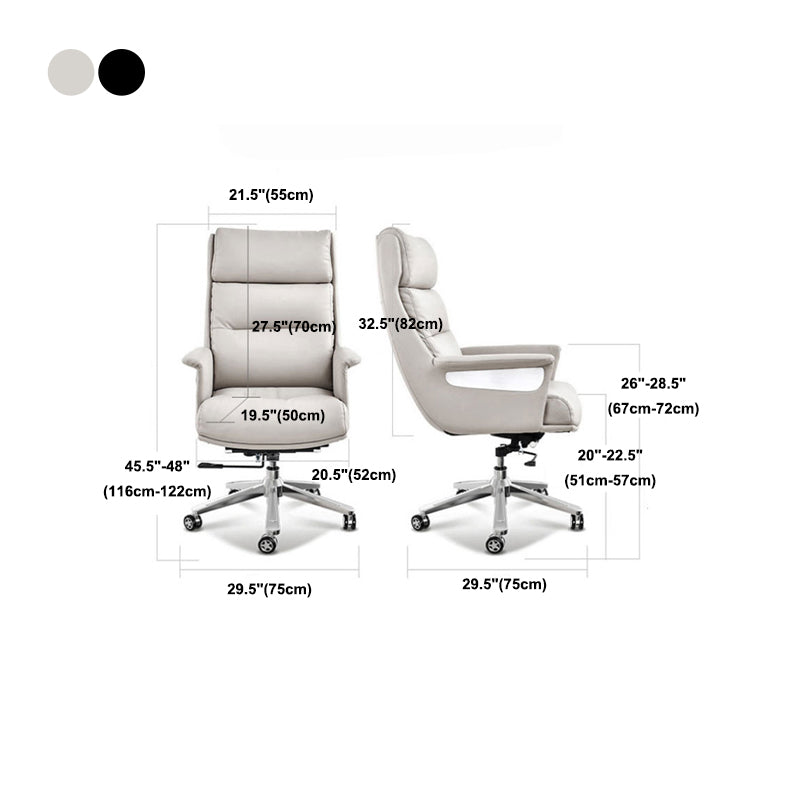 Executive Swivel Chair with Steel Frame Modern Computer Chair with Wheels