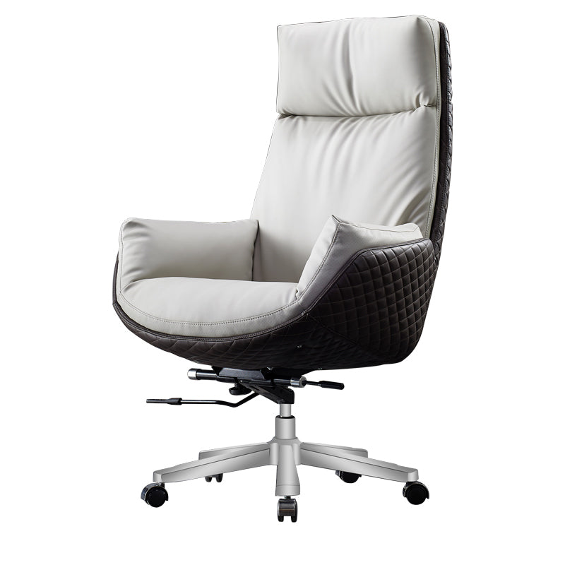 Modern Arm Home Office Chair Padded Hight Back Desk Chair with Wheels