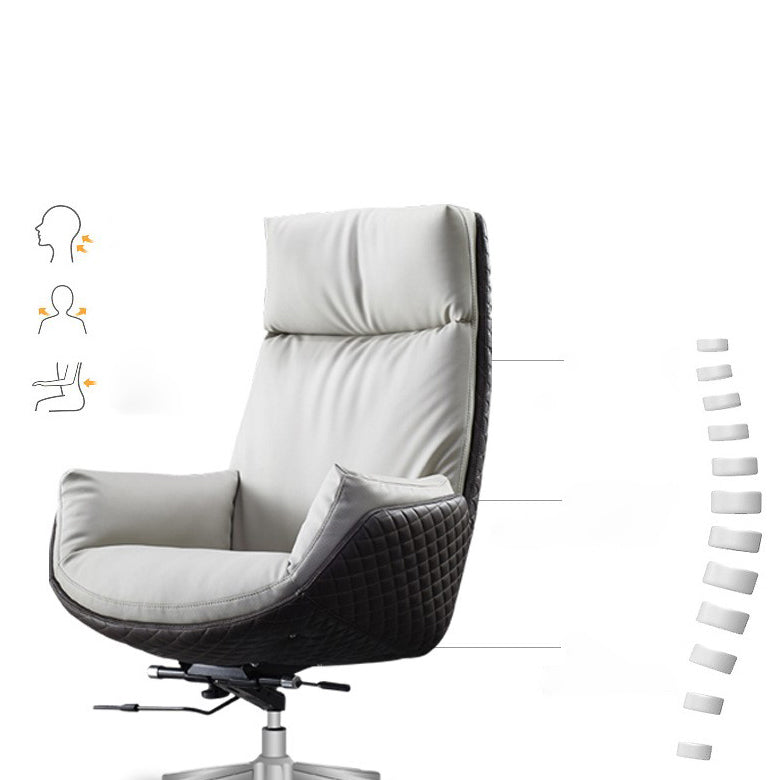 Modern Arm Home Office Chair Padded Hight Back Desk Chair with Wheels