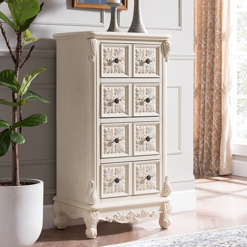 American Traditional Style Storage Chest Vertical Wood Dresser with Multi Drawers