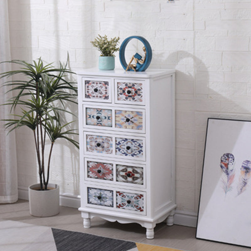 Traditional Style Solid Wood Storage Chest Vertical Dresser with Drawers