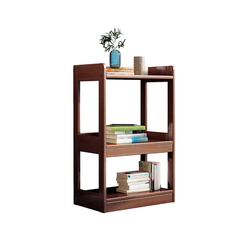 Contemporary Rubberwood Bookshelf Open Back Bookcase for Home Office