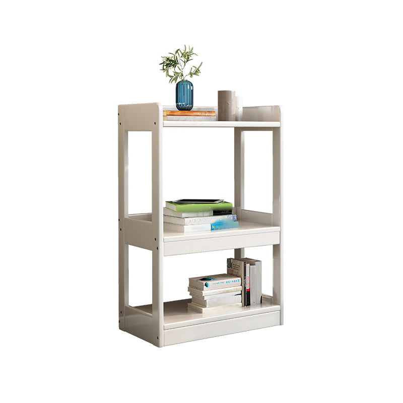 Contemporary Rubberwood Bookshelf Open Back Bookcase for Home Office