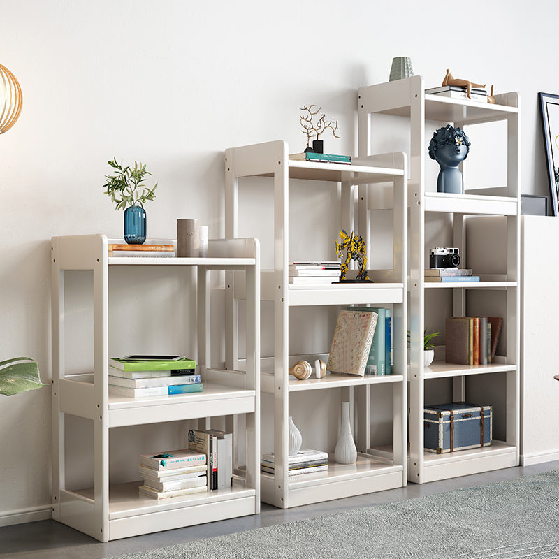 Contemporary Rubberwood Bookshelf Open Back Bookcase for Home Office