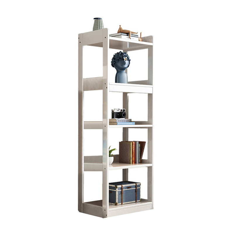 Contemporary Rubberwood Bookshelf Open Back Bookcase for Home Office