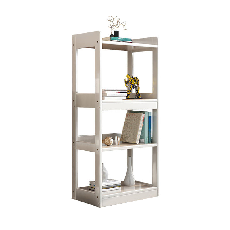 Contemporary Rubberwood Bookshelf Open Back Bookcase for Home Office