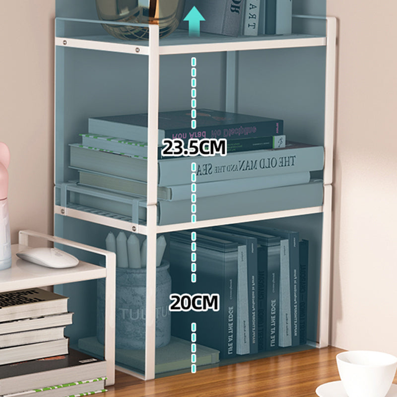 Contemporary Style Metal Bookshelf Open Back Bookcase for Home Office