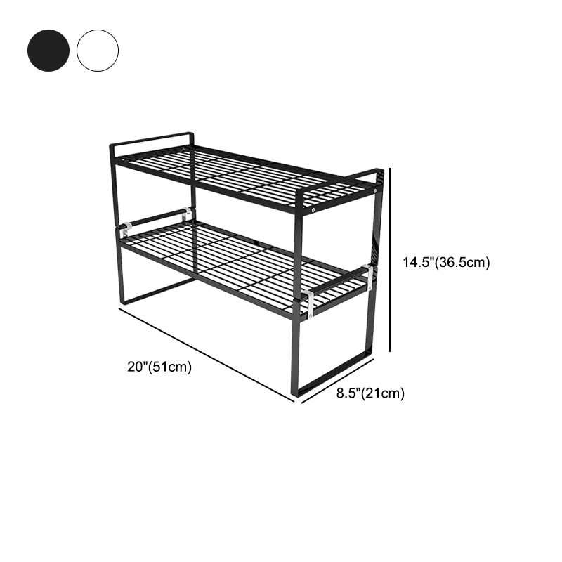 Contemporary Style Metal Bookshelf Open Back Bookcase for Home Office