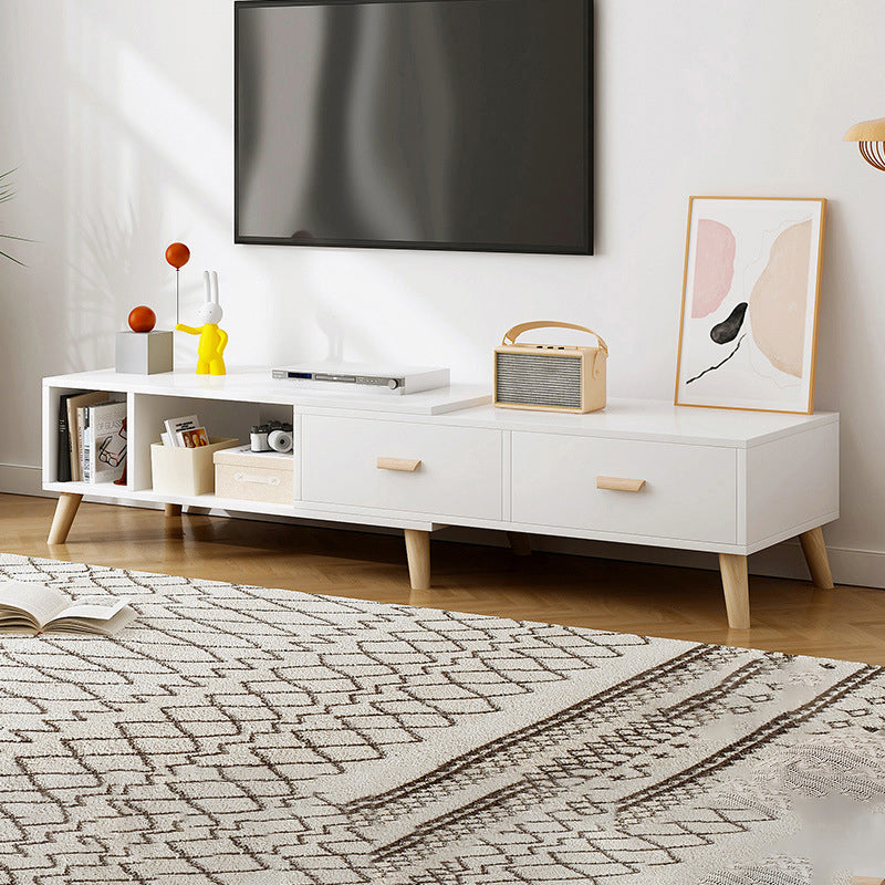 Engineered Wood TV Media Console with Drawers Scandinavian TV Stand