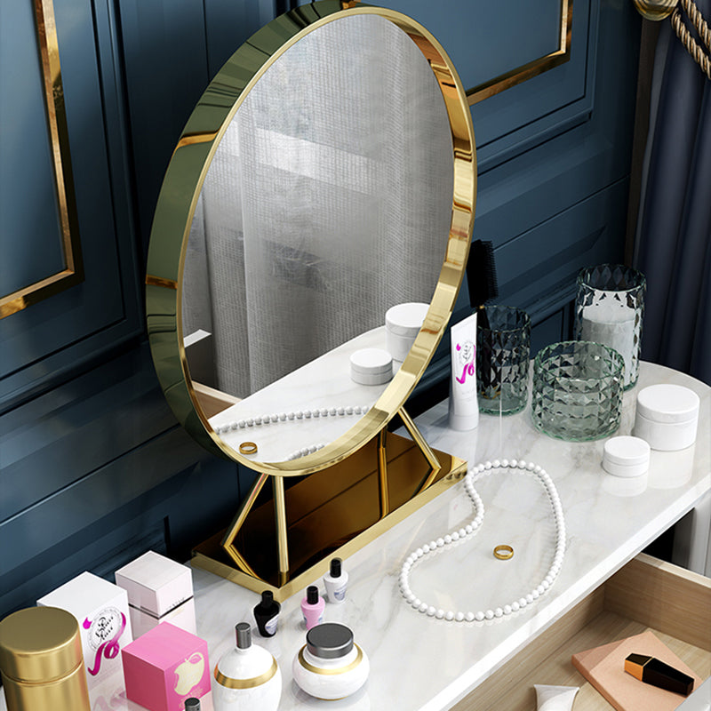 Glam Slate Top Vanity Dressing Table Set White Make-up Vanity