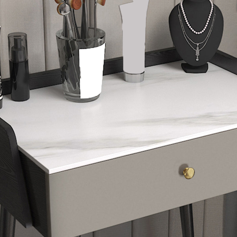 Modern Grey Makeup Vanity Desk Slate Top Make-up Vanity for Bedroom