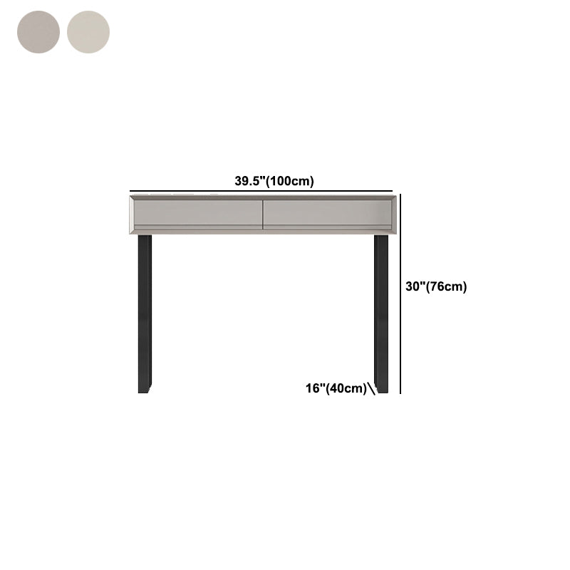 Modern Grey/Beige Vanity Tables Wood and  Metal Vanity Makeup Table Set