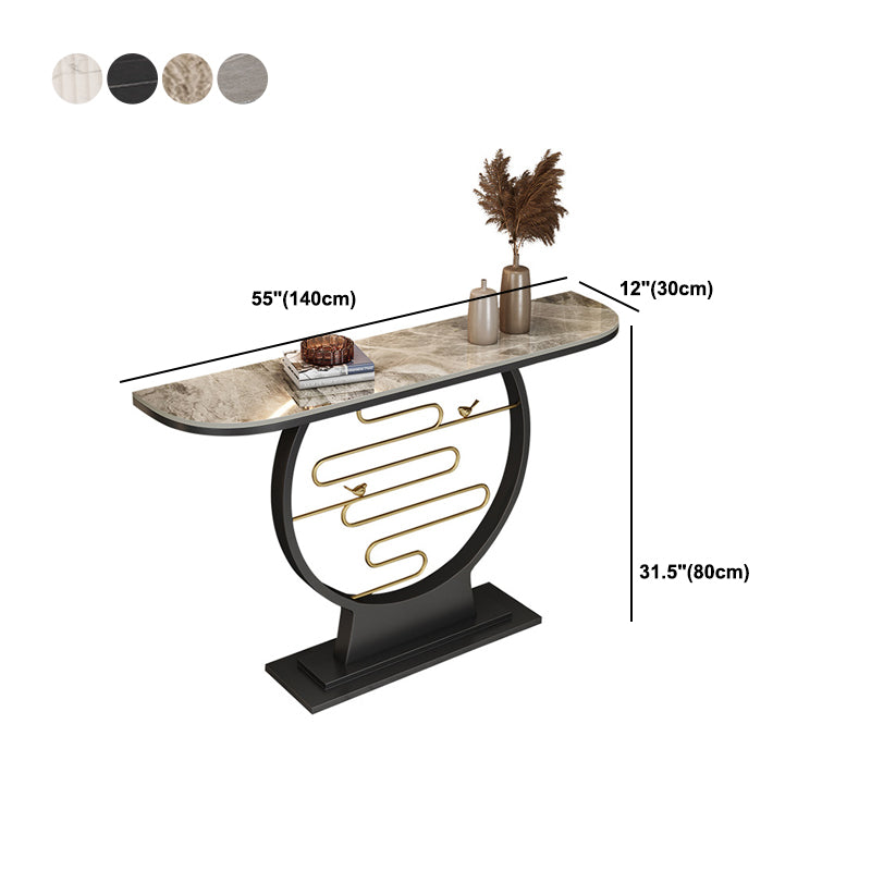 31.5" High Sofa Console Table with Stone Top Console for Hall