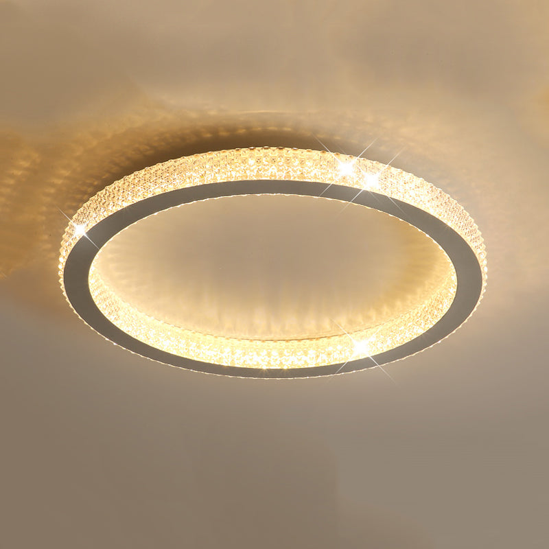 Modern LED Ceiling Light 1-Light Ceiling Mount Light with Acrylic Shade for Bedroom