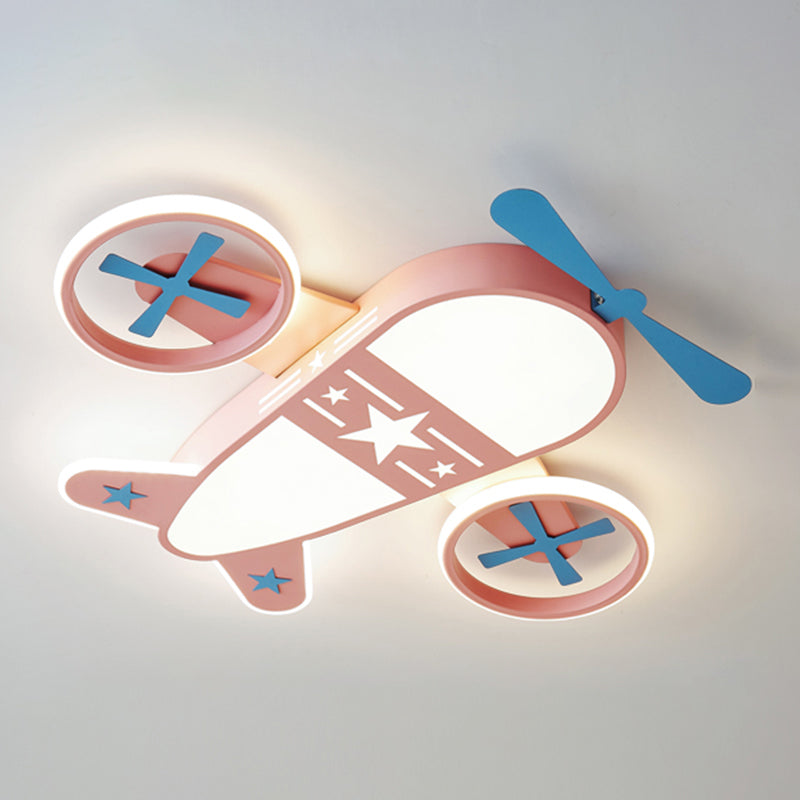 Modern Cartoon Style Iron Ceiling Light Plane Shape LED Ceiling Lamp for Children Room