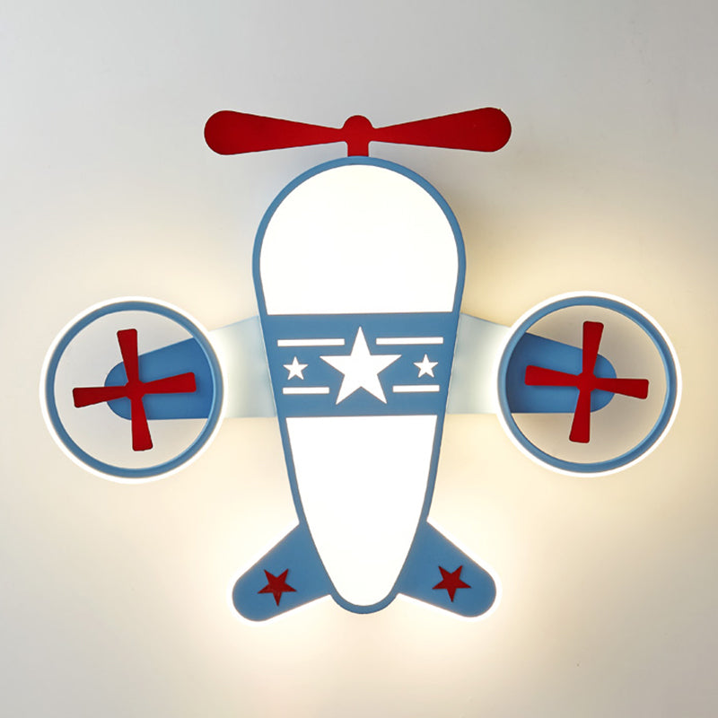 Modern Cartoon Style Iron Ceiling Light Plane Shape LED Ceiling Lamp for Children Room