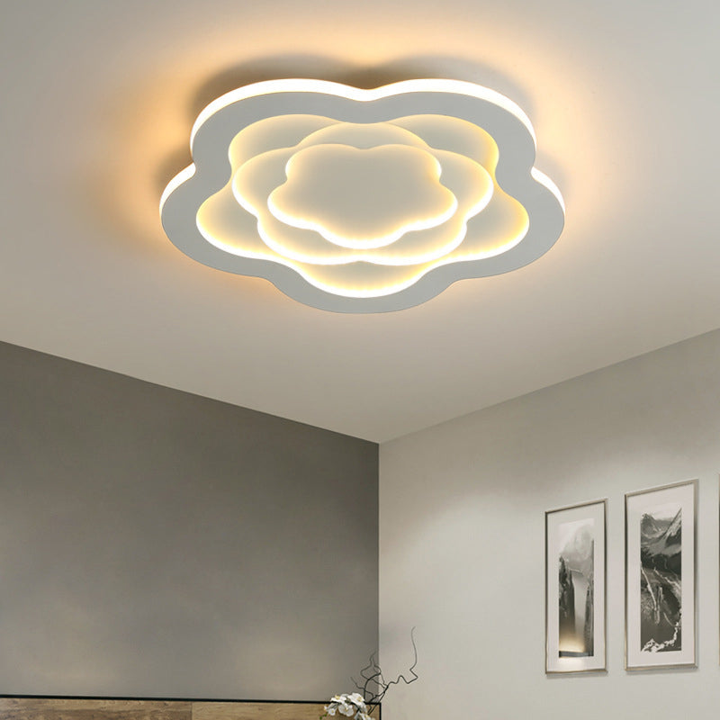 Modern LED Ceiling Lamp Simple Ceiling Mount Light with Acrylic Shade for Bedroom