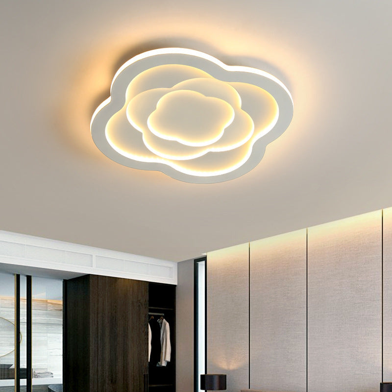 Modern LED Ceiling Lamp Simple Ceiling Mount Light with Acrylic Shade for Bedroom