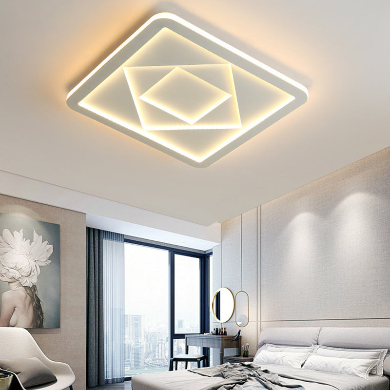 Modern LED Ceiling Lamp Simple Ceiling Mount Light with Acrylic Shade for Bedroom