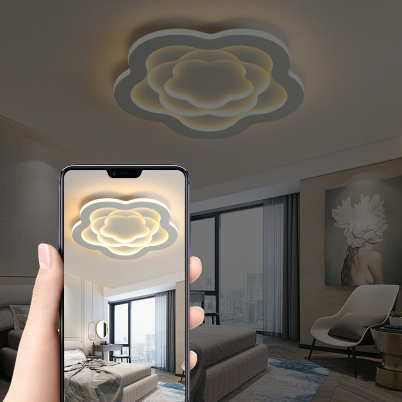 Modern LED Ceiling Lamp Simple Ceiling Mount Light with Acrylic Shade for Bedroom