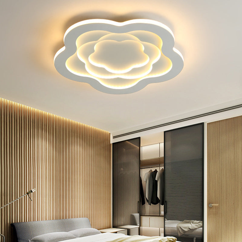 Modern LED Ceiling Lamp Simple Ceiling Mount Light with Acrylic Shade for Bedroom