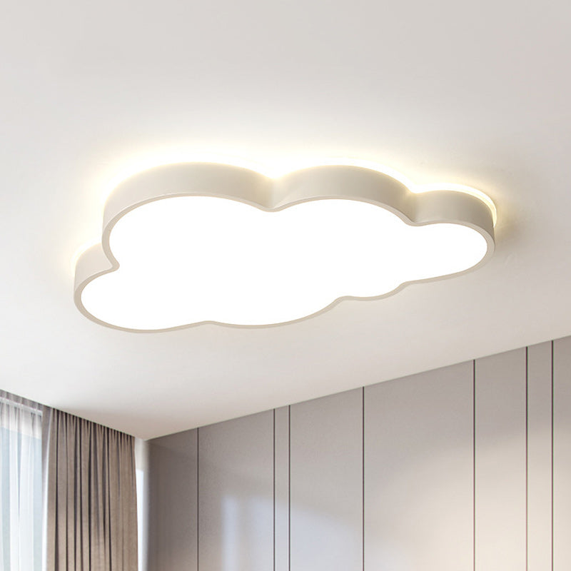 Macaron Ceiling Lamp Clouds Shape LED Ceiling Mount Light with Acrylic Shade for Bedroom