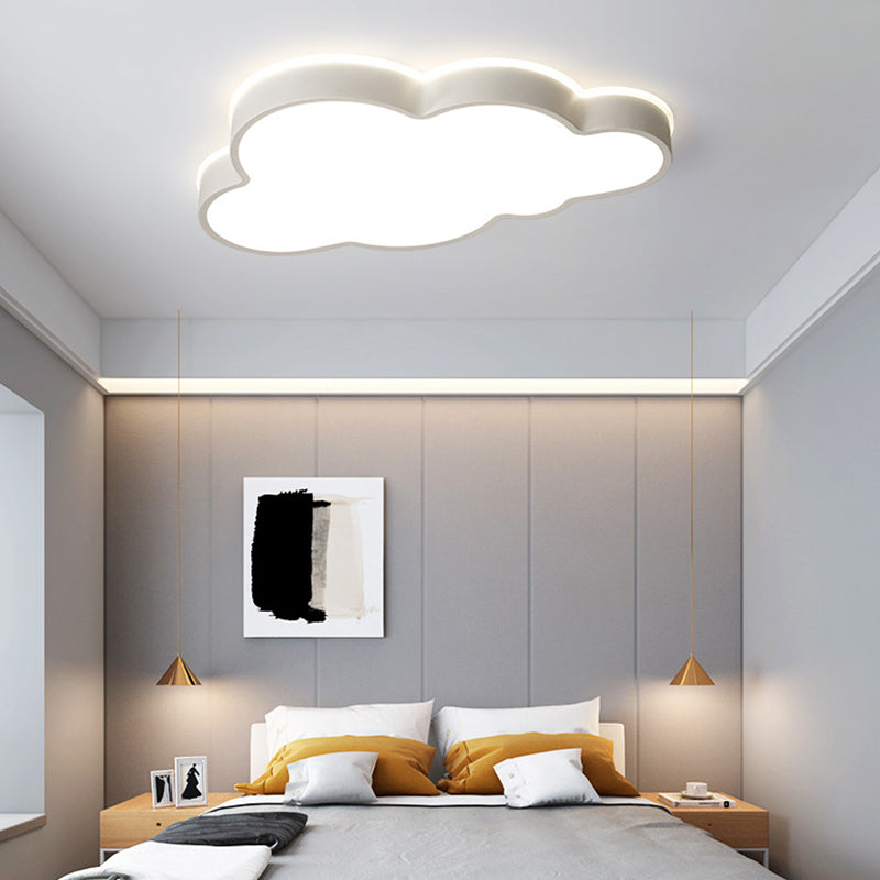 Macaron Ceiling Lamp Clouds Shape LED Ceiling Mount Light with Acrylic Shade for Bedroom