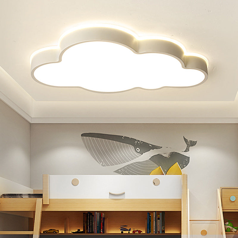 Macaron Ceiling Lamp Clouds Shape LED Ceiling Mount Light with Acrylic Shade for Bedroom