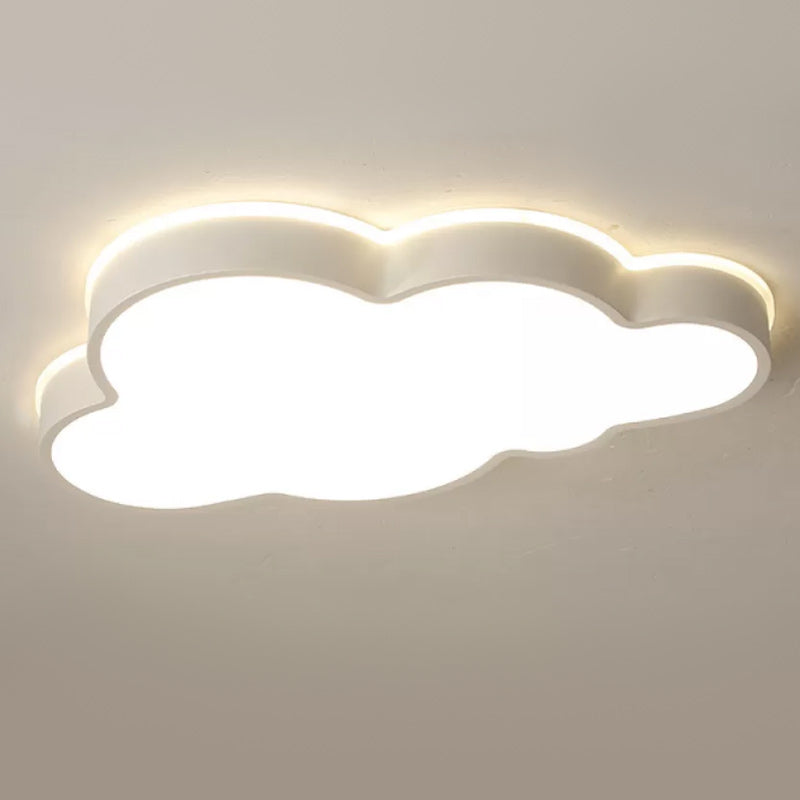 Macaron Ceiling Lamp Clouds Shape LED Ceiling Mount Light with Acrylic Shade for Bedroom