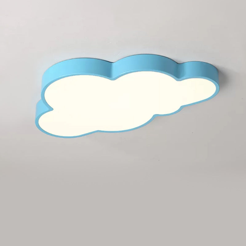 Macaron Ceiling Lamp Clouds Shape LED Ceiling Mount Light with Acrylic Shade for Bedroom