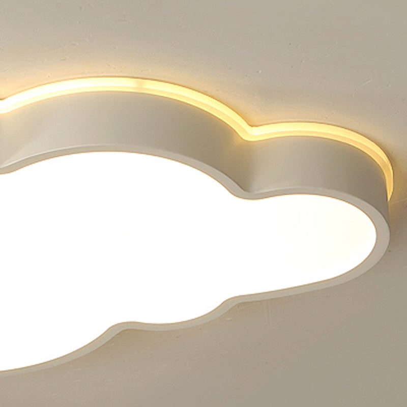 Macaron Ceiling Lamp Clouds Shape LED Ceiling Mount Light with Acrylic Shade for Bedroom