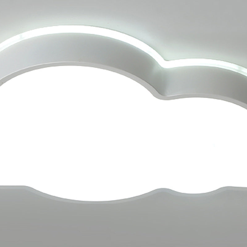 Macaron Ceiling Lamp Clouds Shape LED Ceiling Mount Light with Acrylic Shade for Bedroom