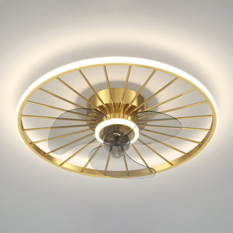 Metal Geometric Ceiling Fans Modern Style Multi Lights Ceiling Fan Lamp Fixture