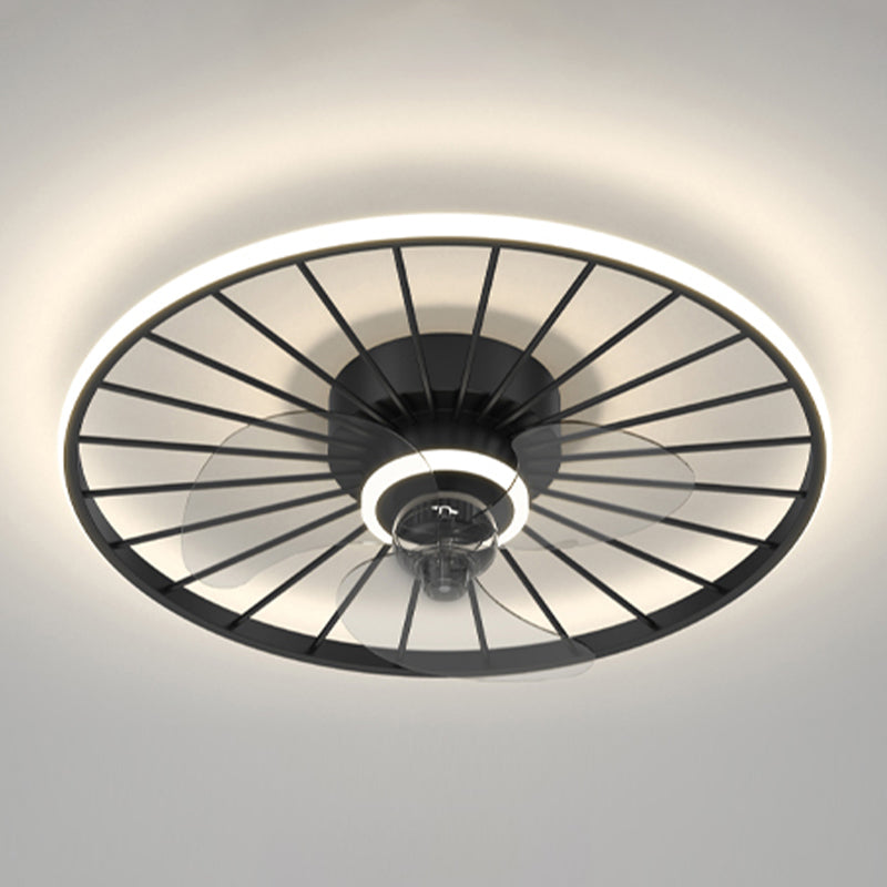 Metal Geometric Ceiling Fans Modern Style Multi Lights Ceiling Fan Lamp Fixture