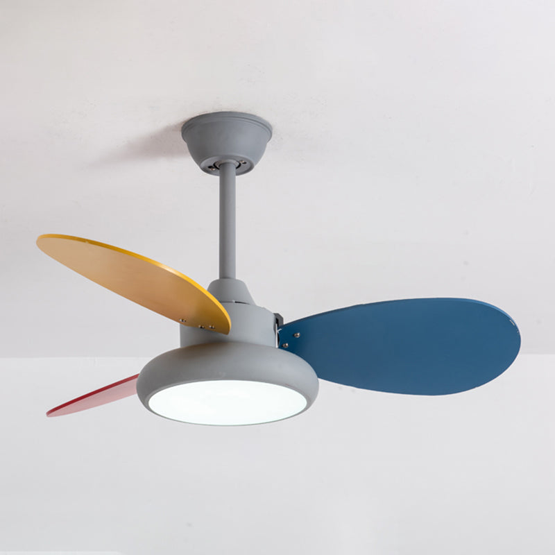 Nordic Style Ceiling Fan Lamp 6th Gears Adjustment Ceiling Fan Light for Children Room