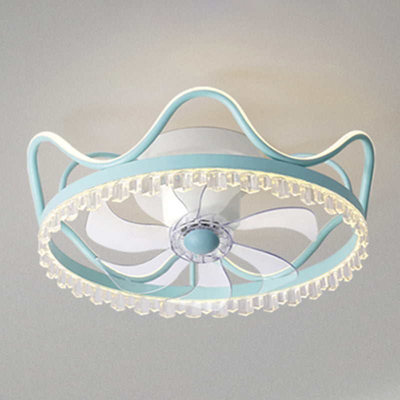 Nordic Style Ceiling Fan Lamp 3th Gears Adjustment Ceiling Fan Light for Children Room